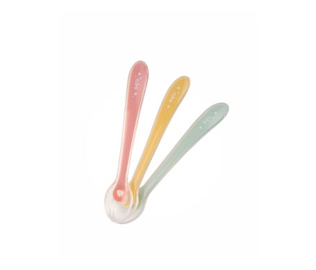 Saro Set Cuchara Silicona Rosa 3uds