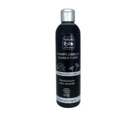 NaturaBIO Cosmetics Champú Cabello Blanco y Gris 250ml