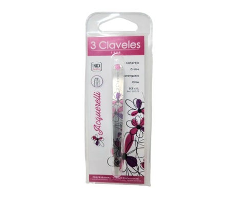 3 Claveles Pinza Cejas Acquerelli Punta Cangrejo 9.5cm 1ud