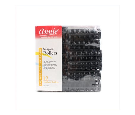Annie Rolos Negro 1012 Mediano 12uds