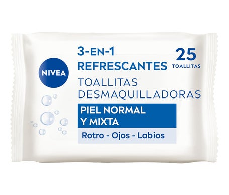 Nivea Toallitas Desmaquillantes Refrescantes 3 en 1 25 uds