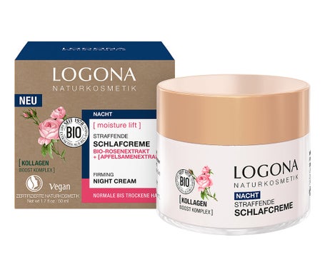 Logona Crema Noche Reafirmante Rosas Semillas Manzana Bio 50ml