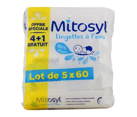 Mitosyl Pack Toallitas Agua 5x60uds