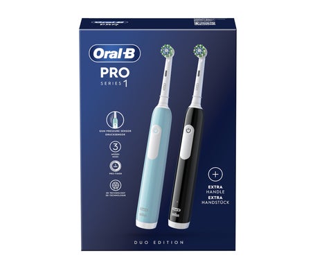 Oral-B Set Pro Serie 1 Duo Cepillo Eléctrico Turquesa + Negro