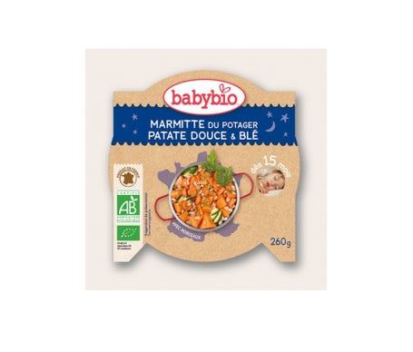 Babybio Buenas Noches Buenas Noches Huerto Orgánico de Batata Rubia 15 meses 260g