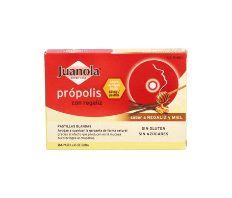 Juanola® própolis con miel sabor regaliz 24 uds