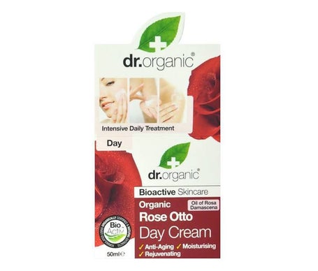 Dr. Organic Crema Facial de Día Orgánica de Rose Otto 50ml