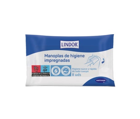Lindor Impregnated Hygiene Mitts 8uds