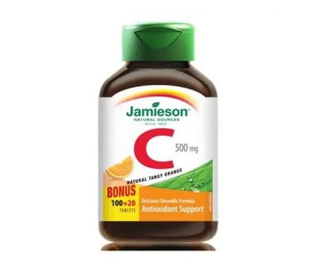 Jamieson Vitamina C 500mg Naranja Masticable 100 + 20comp