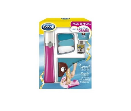 Scholl Velvet Smooth Pack Electronic Nail File + Nail Oil + Toiletry bag