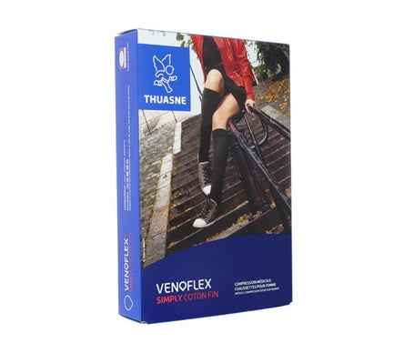 Thuasne Venoflex 2 Simply Coton Fin Calcetín Crema TN2 1 Par
