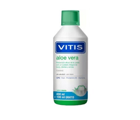 Vitis Aloe Vera Colutorio Sin Alcohol Sabor Menta 400+100ml