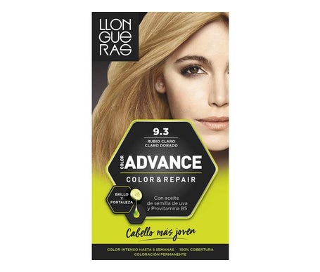 Llongueras Color Advance Tinte de Cabello N9.3 Rubio Claro Claro Dorado1ud