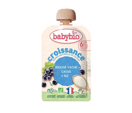 BabyBio Crecimiento Batido Grosella Negra Arroz +6M 100 g