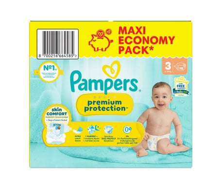 Pampers Pañal Premium Protection Maxi Pack T3 112uds