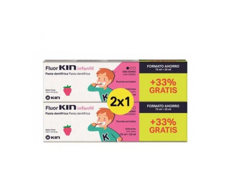 Kin Fluor Infantil Pasta 75 ml + 25ml 2x1