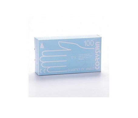 Corysan guantes vinilo talla mediana 100uds