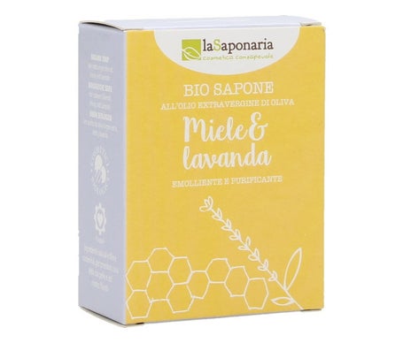 La Saponaria Jabón en Pastilla Miel y Lavanda 100g