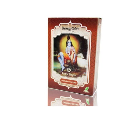 Radhe Shyam Hena Tinte Natural Castaño Oscuro Polvo 100gr