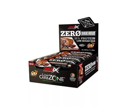 Amix Zero Hero Protein Bar Doble Chocolate 15x65g | Natural Doctor