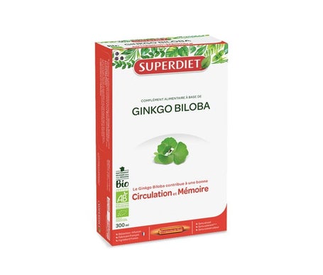 Superdiet Ginkgo Biloba Circulación y Memoria BIO 20 Ampollas