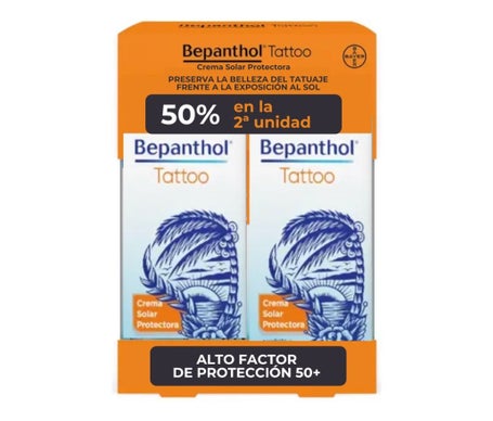 Bepanthol Tattoo Crema Solar Protectora SPF50+ 2x50ml
