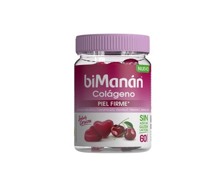 biManán Gummies Colágeno Piel Firme Cereza 60uds