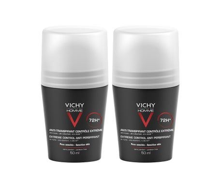 Vichy Homme Desodorante Antitranspirante Control Extremo 72h Roll-on 2x50ml