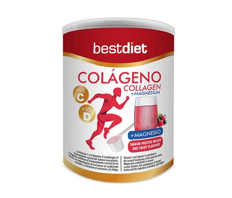 Best Diet Colágeno Magnesio Polvo Frutos Rojos 250g