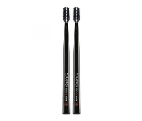 Curaprox Kit Black is White Cepillo de Dientes Negro 2uds