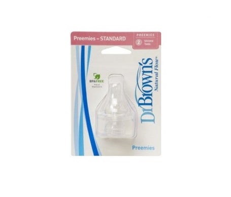 'Dr Brown''s tetina silicona natural flow prematuros 2uds'
