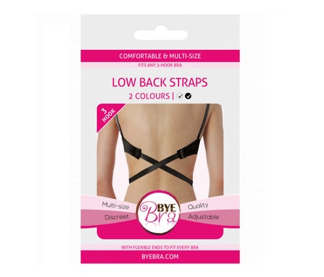 Bye Bra Open Back Bra Adapter Black and White 3uds