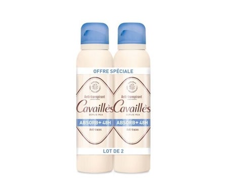 Cavaillès Déodorant Absorb+ 48H Spray 2x150ml