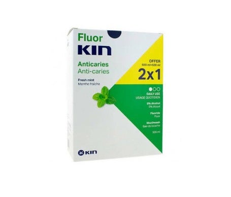 Fluorkin Enjuague Diario de Menta Pack de 2 Unidades x 500ml