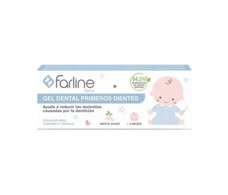 Farline Gel Dental Primeros Dientes Sabor Menta Suave 50ml