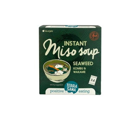 Terrasana Instant Miso Soup Seaweed Bio Organic 4 Sobres