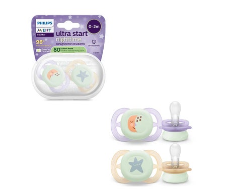 Philips Avent Ultra Start Nighttime Moon Star 0-2M 2uds