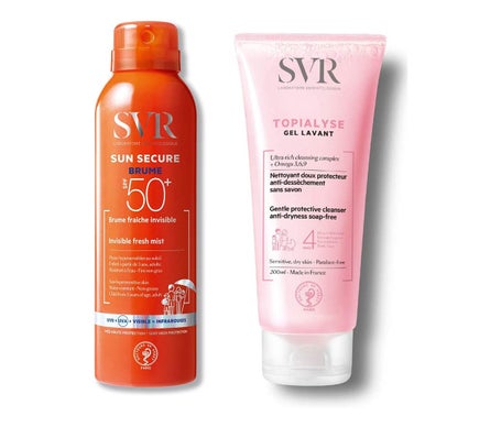 SVR Set Sun Secure Brume SPF50 + Topialyse Gel Lavant