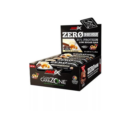 Amix Zero Hero Protein Bar Vainilla Almendra 15x65g | Natural Doctor