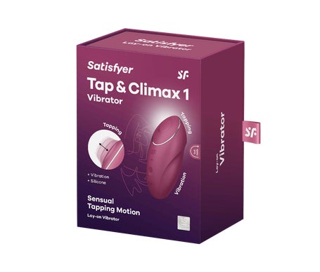 Satisfyer Tap Climax 1 Sensual Tapping Lay-On Vibrator Red 1ud