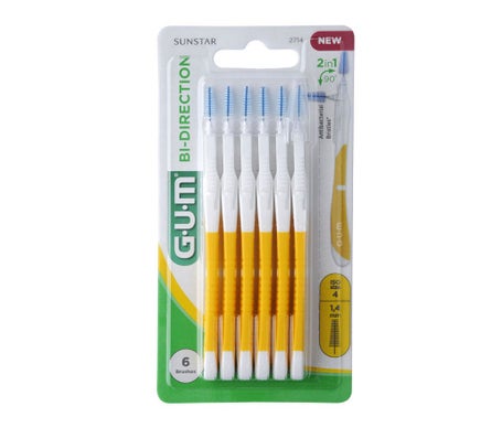 Gum Cepillo Interdental Bi-Direccional 14mm 6uds