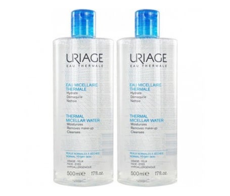 Uriage Eau Micellaire Thermale Peaux Normales à Sèches 500ml lot de 2