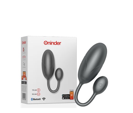 Oninder Tokyo Huevo Vibrador Negro 7,5x3,2cm Free App 1ud