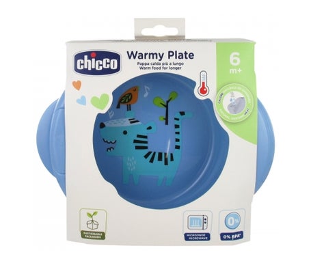 Chicco Children's Plate Pappacalda 6m+ blue - Vajillas para bebés