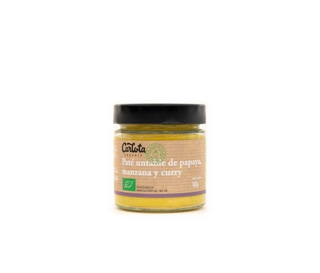 Carlota Organic Pate de Papaya, Manzana y Curry Bio 180g | Natural Doctor