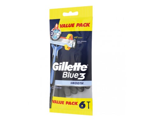 Gillette Blue3 Smooth Disposable Razors 6uds