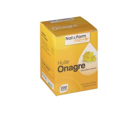 Aceite de onagra de forma natural 200 cápsulas