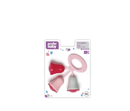 Acofarbaby Sonajero Campana Rosa 1ud