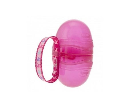 Chicco Portachupetes Doble Rosa