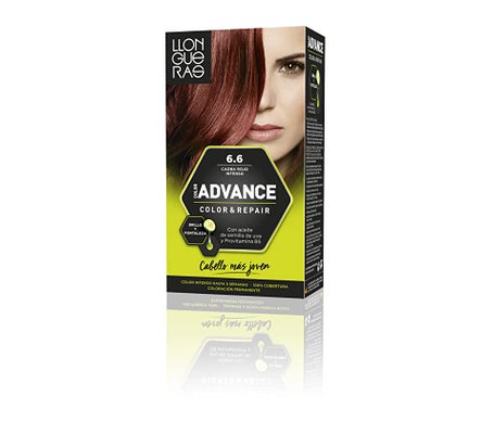Llongueras Color Advance Tinte de Cabello N6.6 Caoba Rojo Intenso1ud